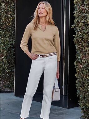 J. Jill White Kick Flare Ankle Jeans Jeans